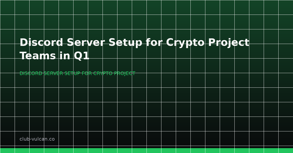 Discord server setup for crypto project teams showing onboarding, moderation, and channel flow