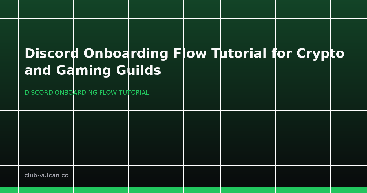 Discord onboarding flow tutorial hero showing welcome messaging, roles, and channel routing for guilds
